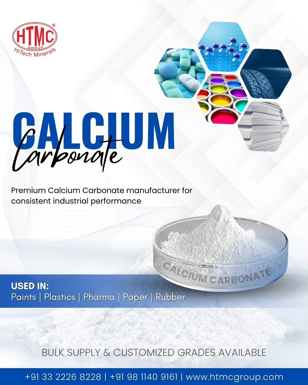 Grounded Calcium Carbonate Suppliers in India