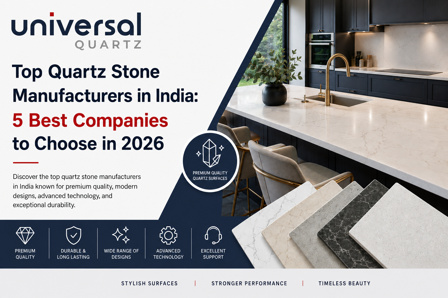 Top Quartz Stone Manufacturers in India: 5 Best Companies to Choose in 2026