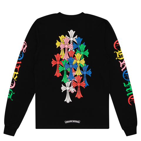 Chrome-Hearts-Multi-Color-Cross-Cemetery-L-S-T-Shirt-–-Black