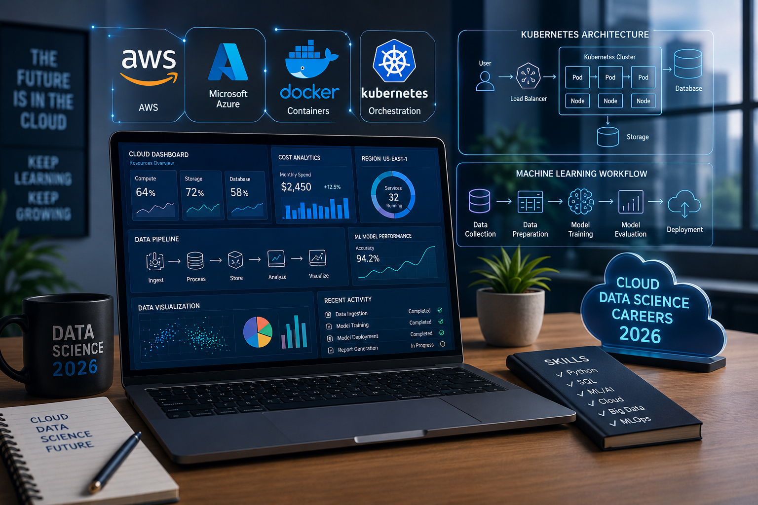 Cloud Skills US Data Science Jobs using AWS Azure MLOps and Machine Learning