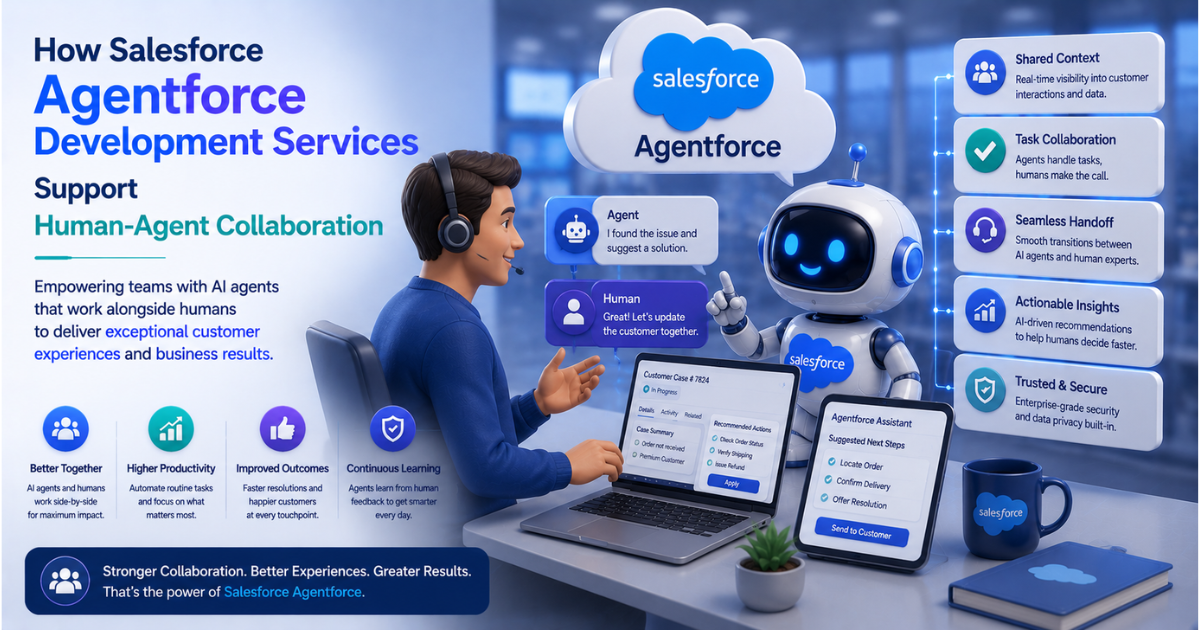 How Salesforce Agentforce Development Services Support Human-Agent Collaboration