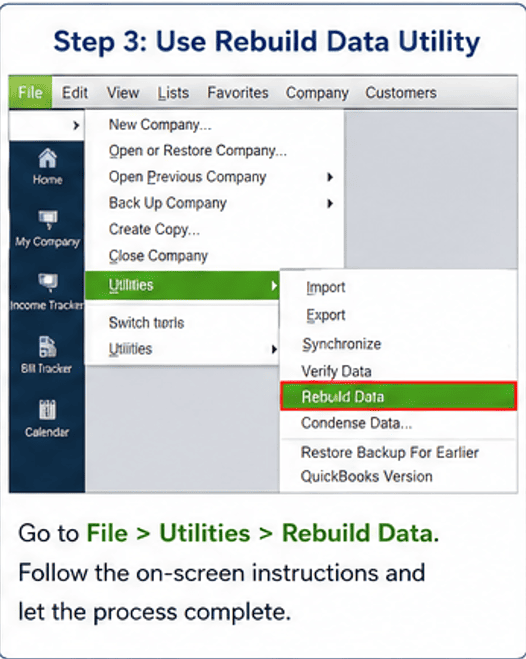Use rebuild data utility