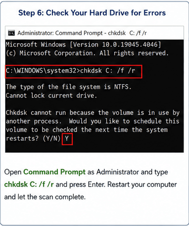 Hard drive error