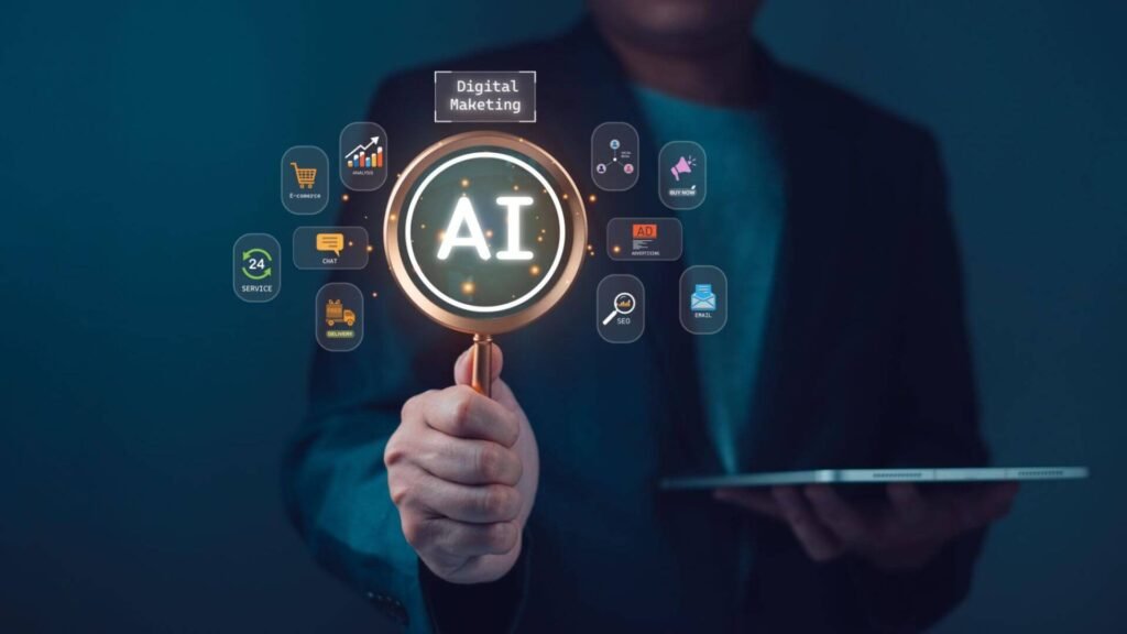 AI social media management tools dashboard showing automated content creation, scheduling, analytics, and performance tracking for digital marketing campaigns in 2026