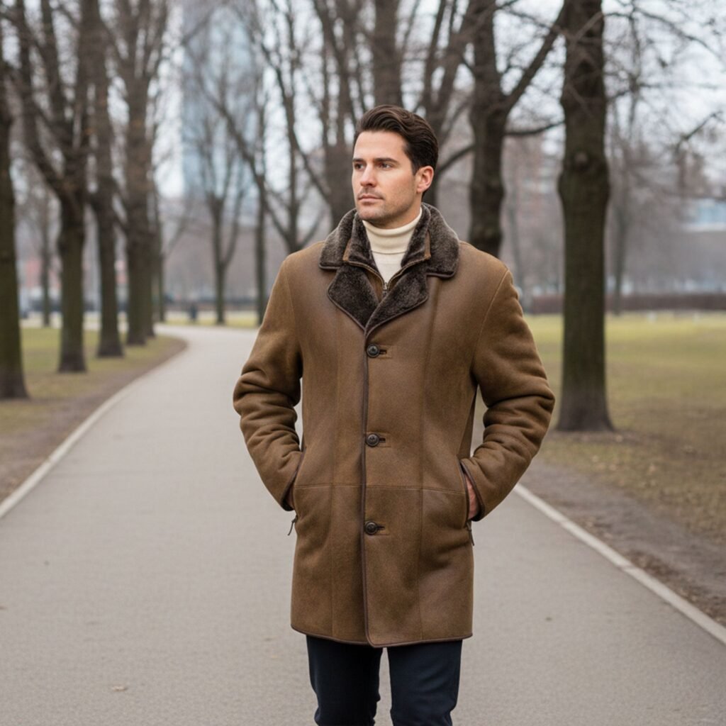 mens shearling coats
